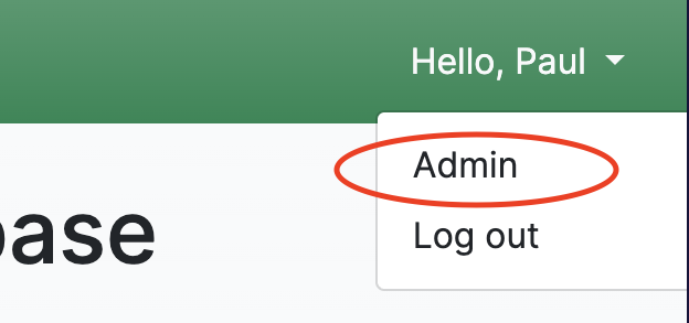 admin link